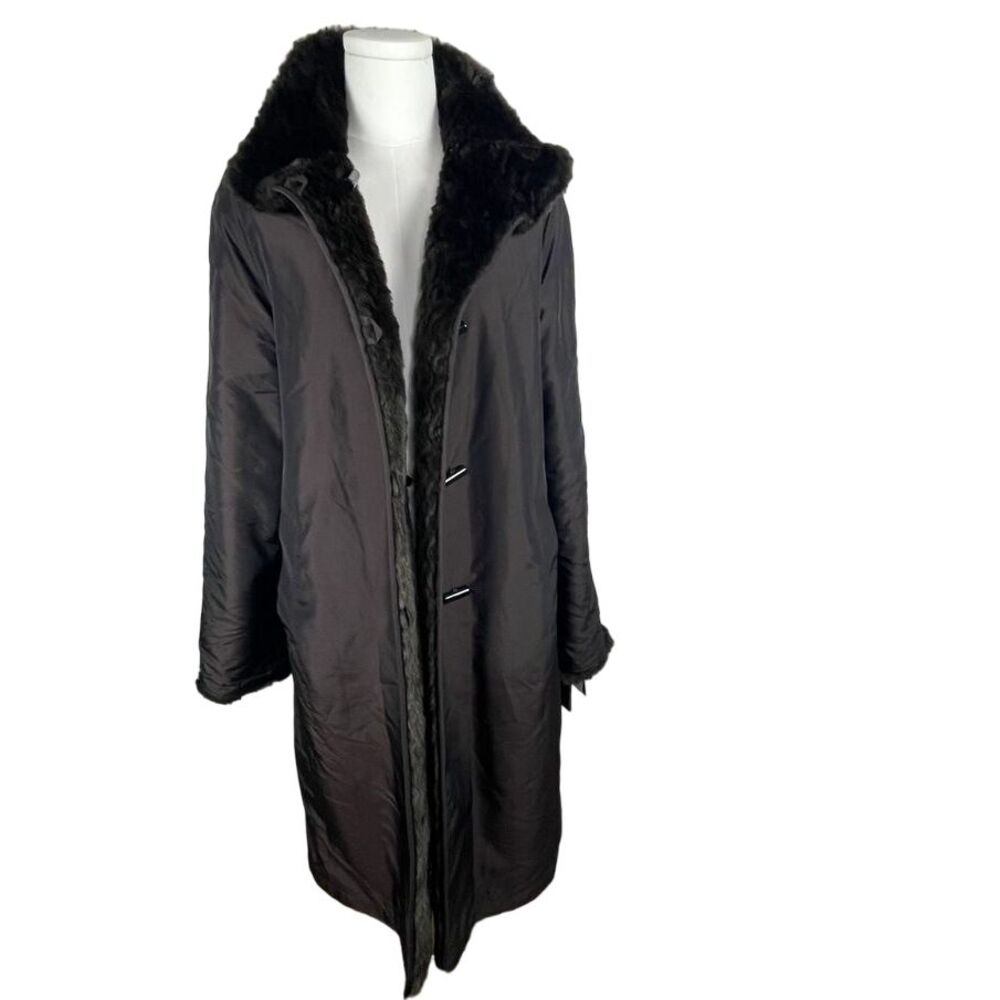 Ensign London oversized NWT reversible‎ faux fur and wind/water resistant S coat - Picture 2 of 16